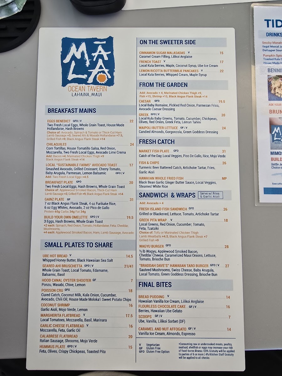 Mala Ocean Tavern Menu - Image 2