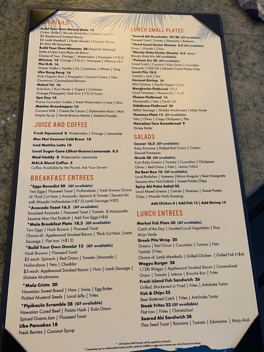 Mala Ocean Tavern Menu - Image 4